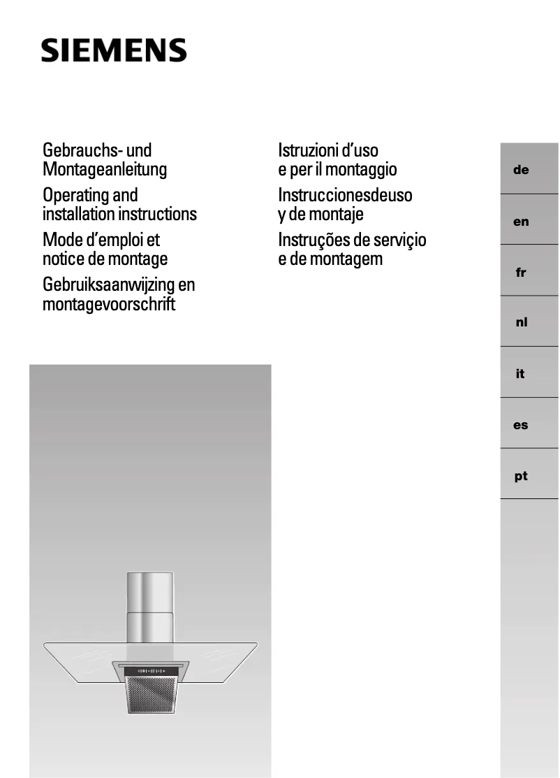 Page 1 de la notice Manuel utilisateur Siemens LC955KA40P