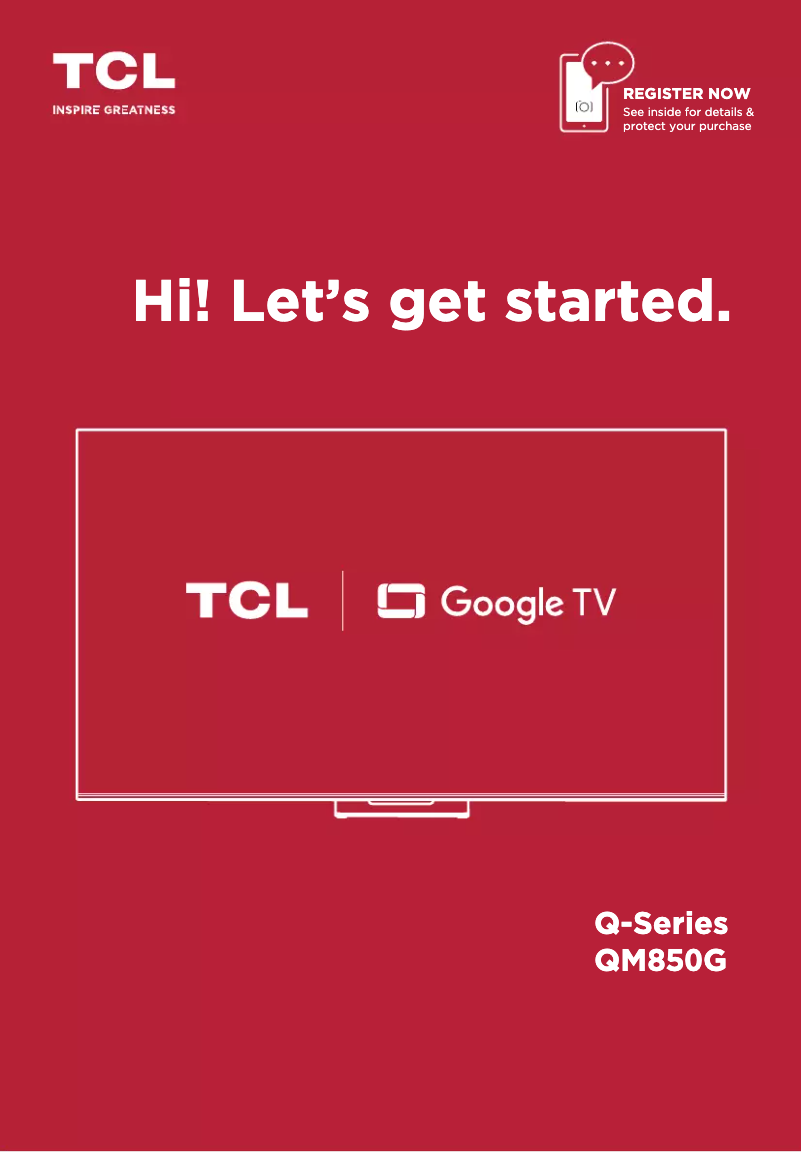 Página 1 del manual Manual de usuario TCL 65QM850G