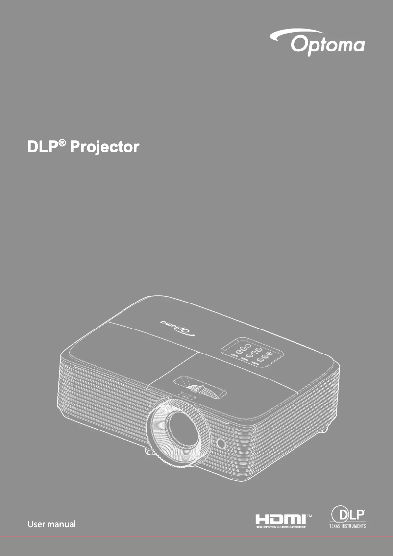 Página 1 del manual Manual de usuario Optoma X371