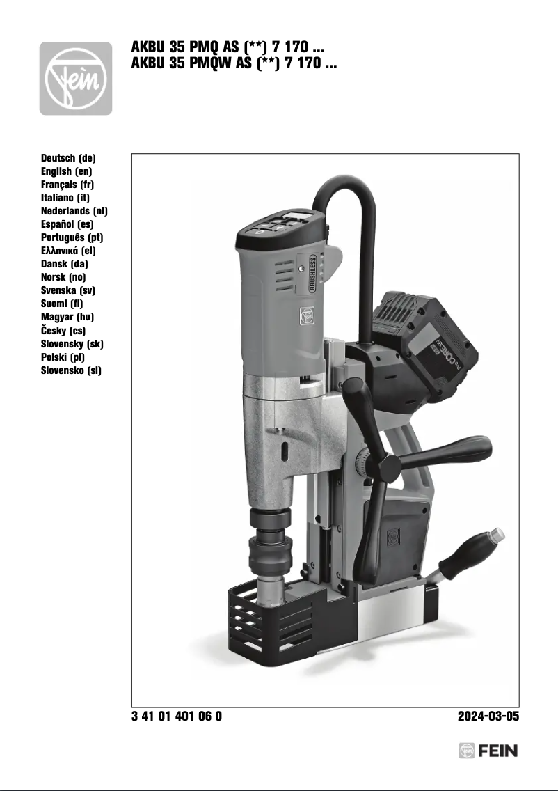 Page 1 de la notice Manuel utilisateur Fein AKBU 35 PMQ AS