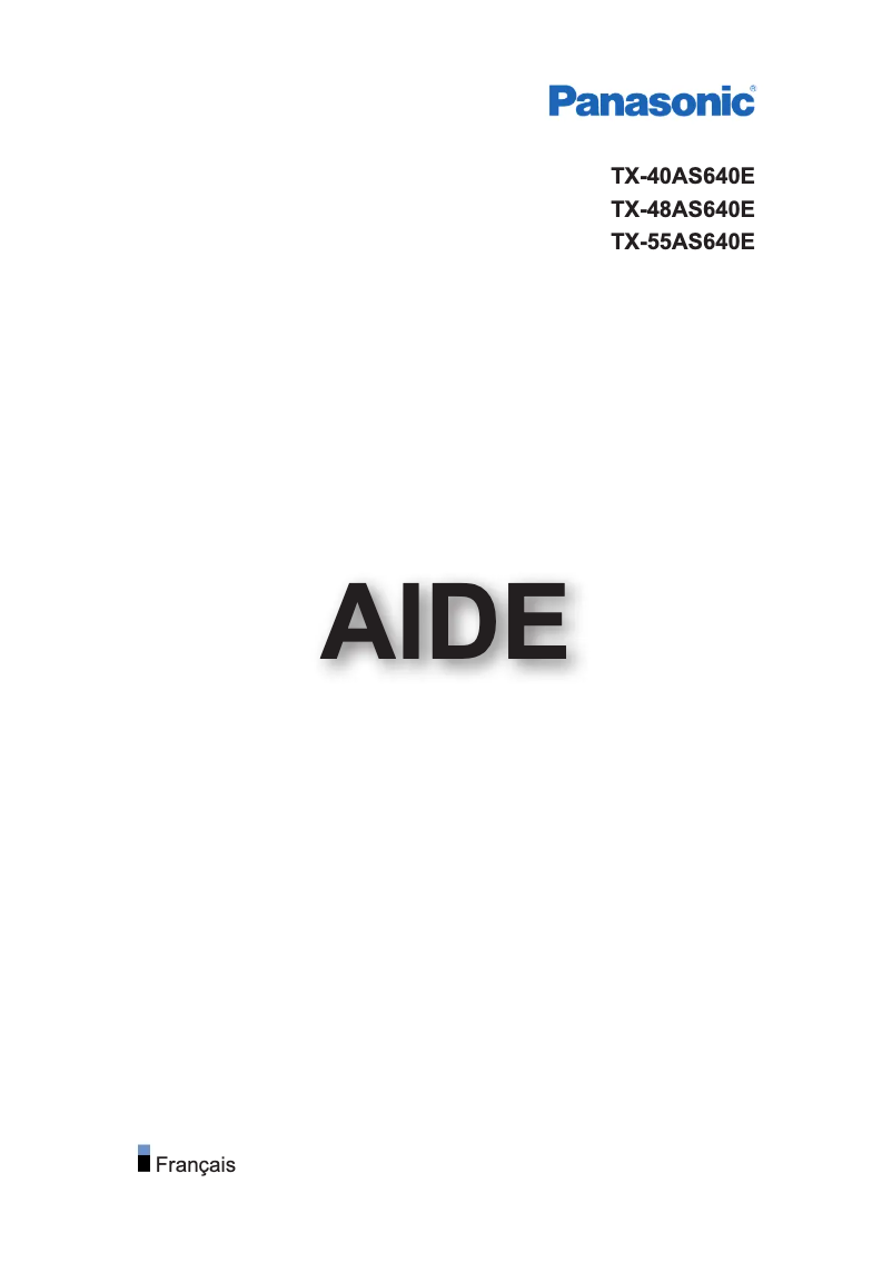 Page 1 de la notice Manuel utilisateur Panasonic TX-40AS640E
