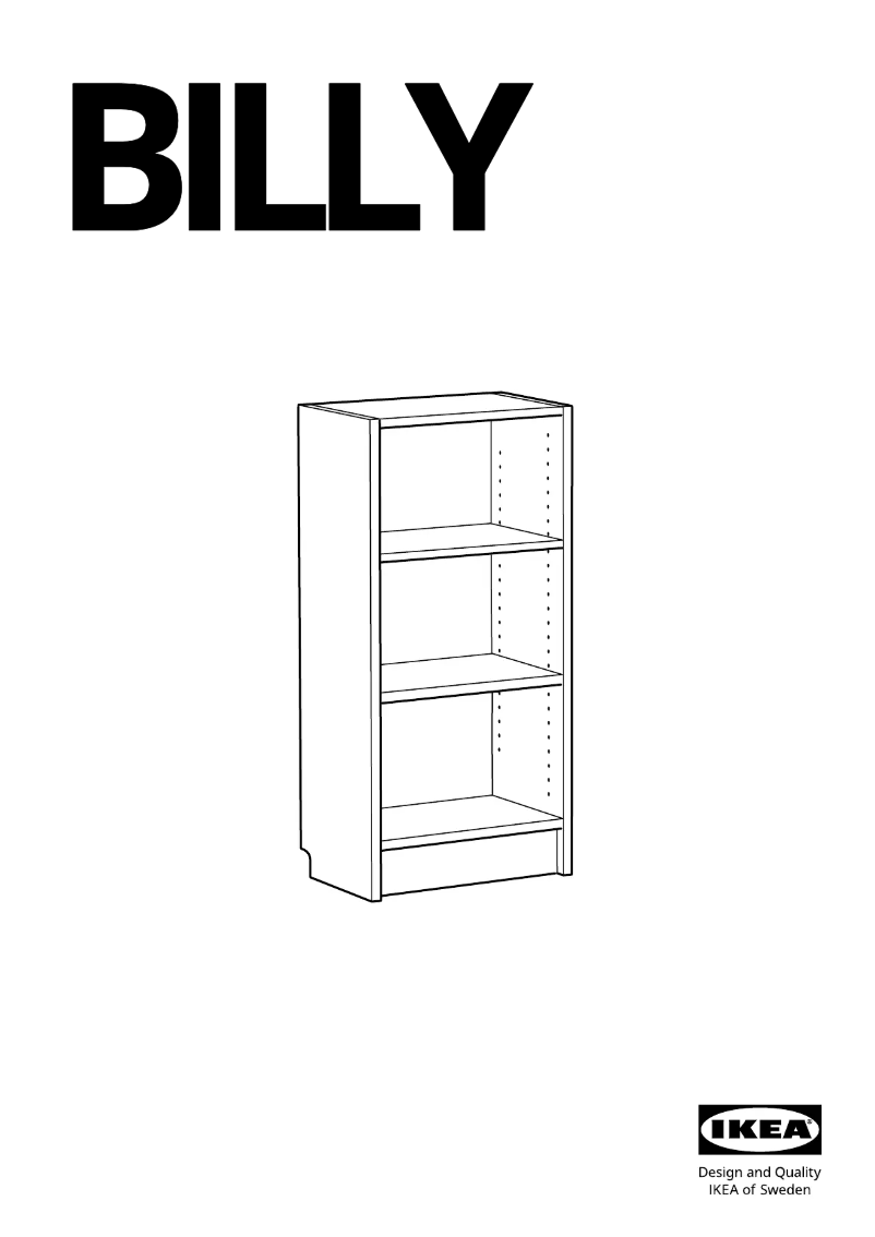 Page 1 de la notice Manuel utilisateur Ikea BILLY 105.086.25