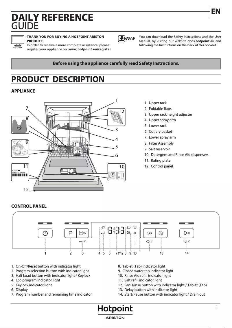 Página 1 del manual Manual de usuario Hotpoint HFC 3B19 X