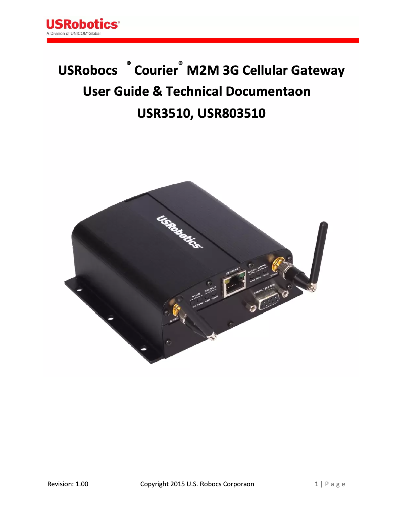 Página 1 del manual Manual de usuario US Robotics USR803510