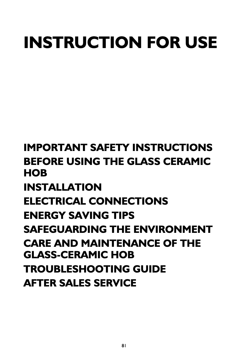 Page 1 de la notice Manuel utilisateur Whirlpool AKT 8130 BA