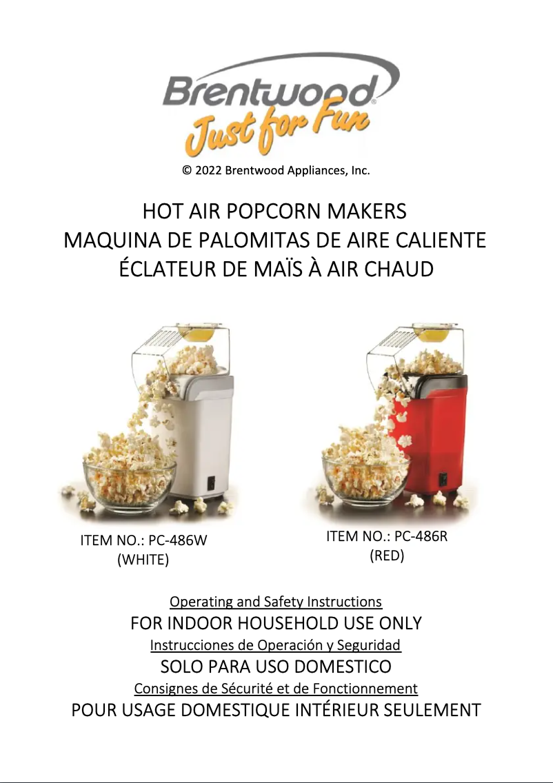 Page 1 de la notice Manuel utilisateur Brentwood PC-486R