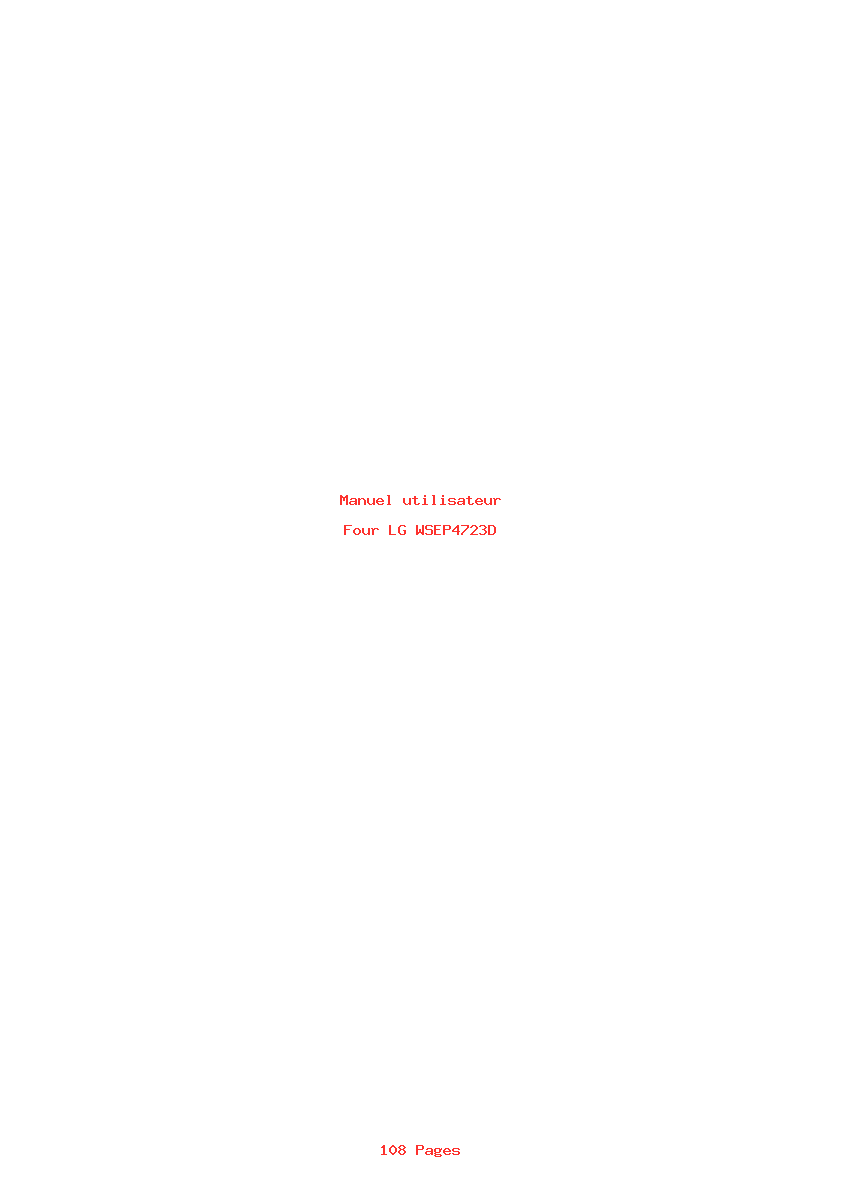 Page 1 de la notice Manuel utilisateur LG WSEP4723D