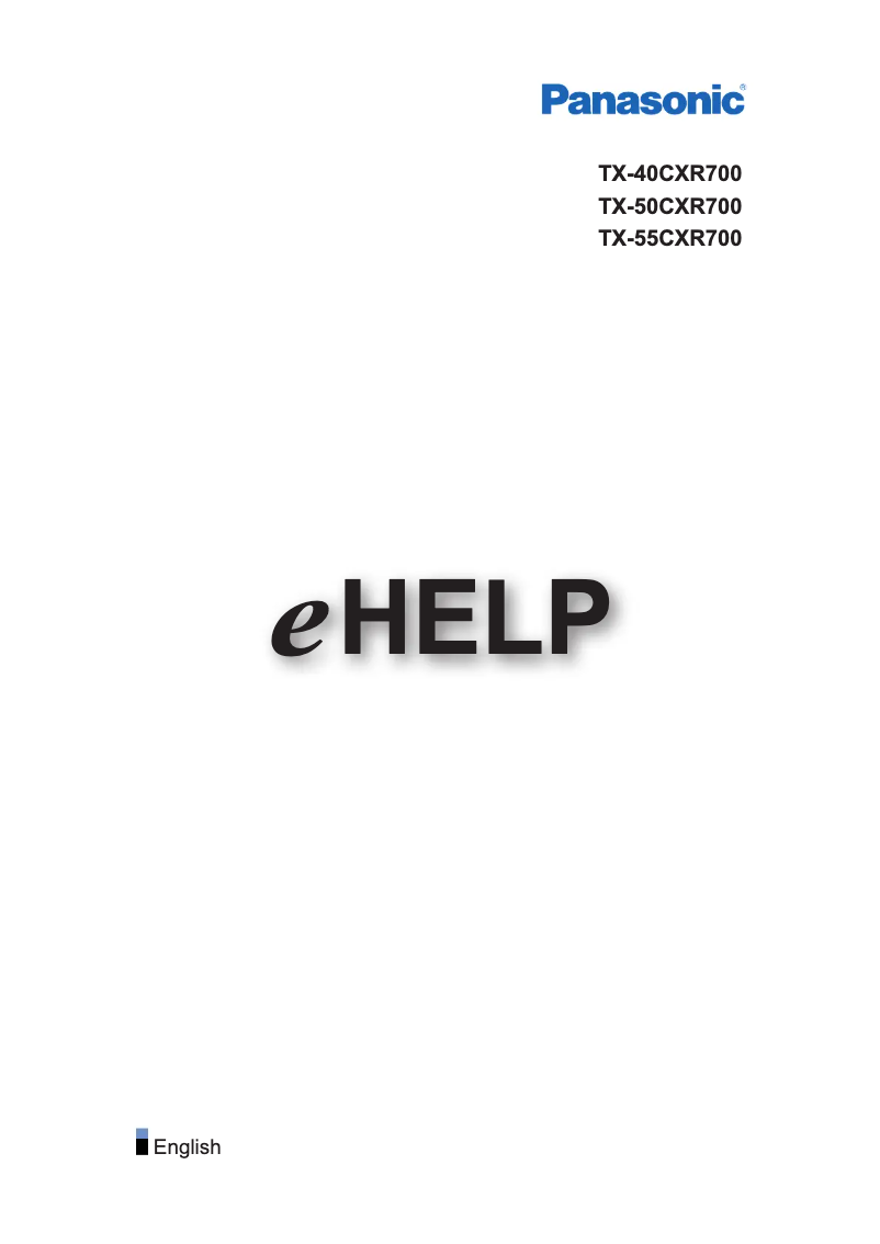 Page 1 de la notice Manuel utilisateur Panasonic Viera TX-55CXR700
