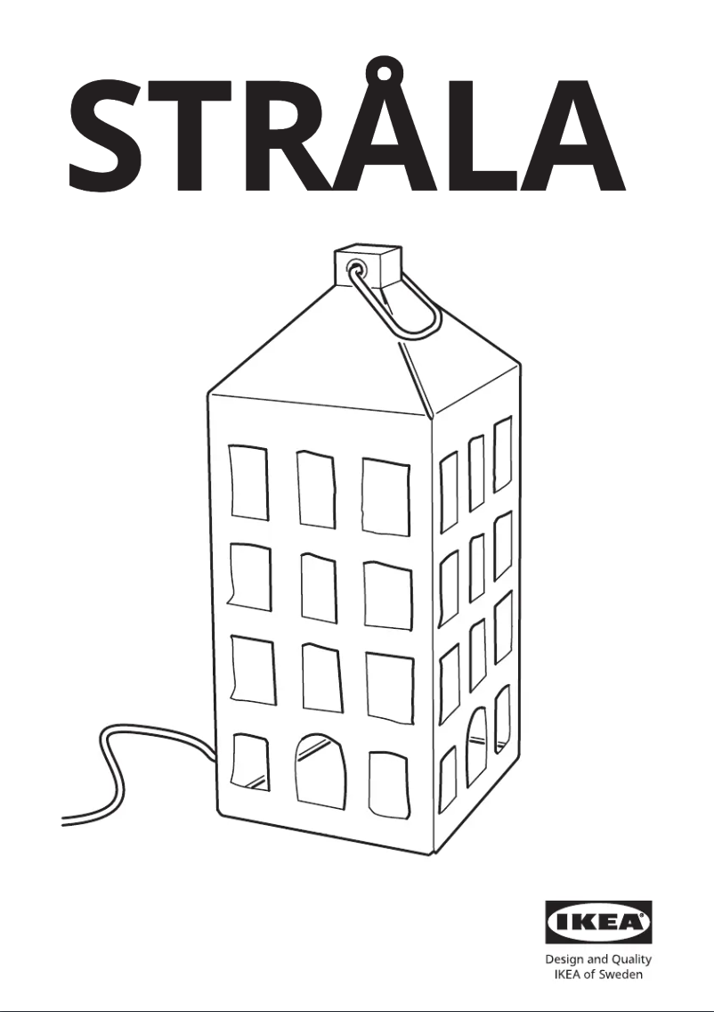 Page 1 de la notice Manuel utilisateur Ikea STRÅLA 705.829.24