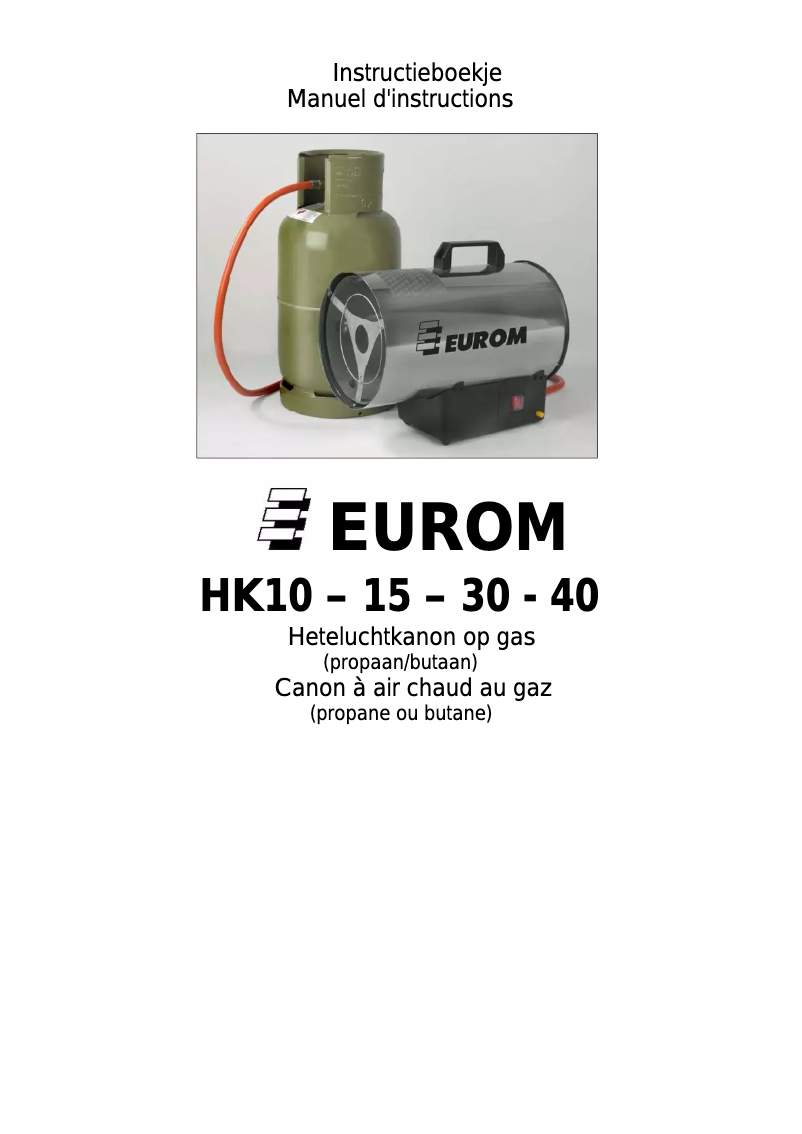 Page 1 de la notice Manuel utilisateur Eurom HK15
