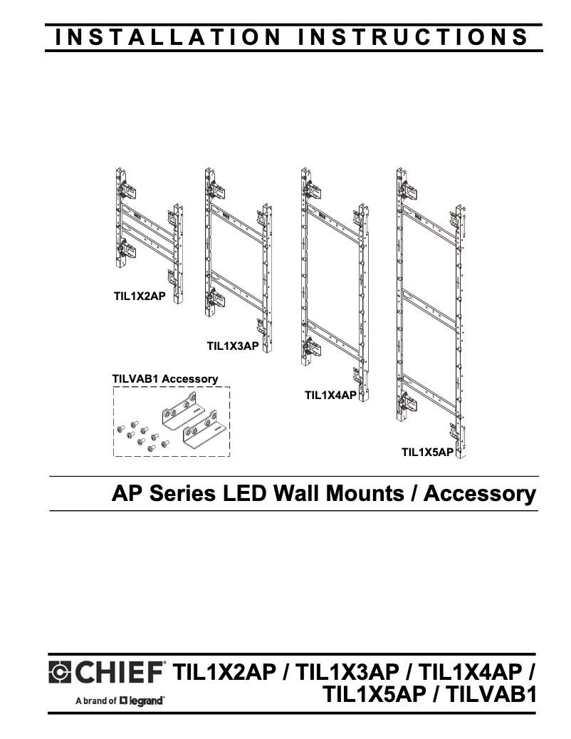 Page 1 de la notice Manuel utilisateur Chief TIL1X2AP