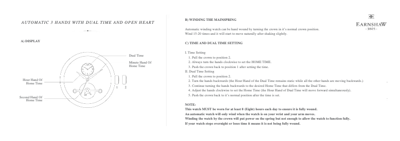 Page 1 de la notice Manuel utilisateur Earnshaw Beaufort ES-8047-05