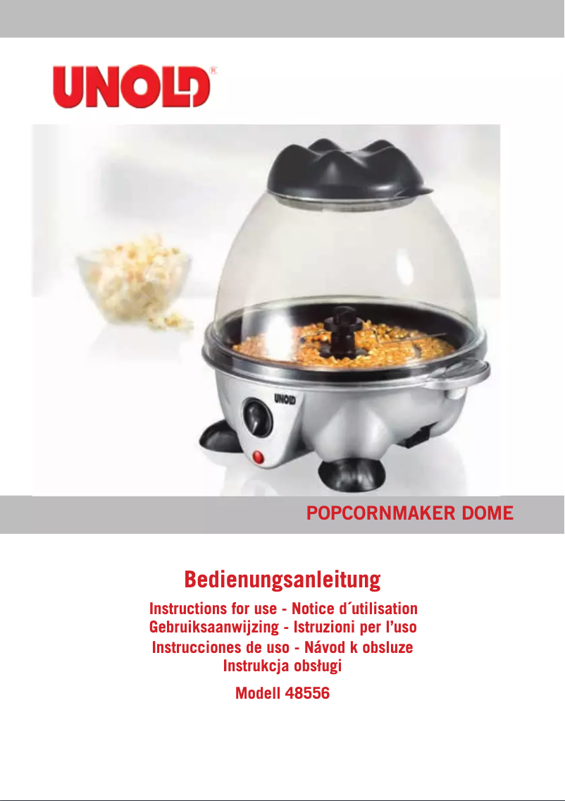 Page 1 de la notice Manuel utilisateur Unold Dome