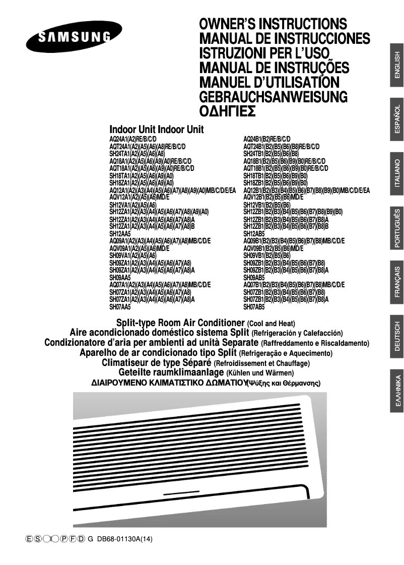 Página 1 del manual Manual de usuario Samsung AQ09A5ME