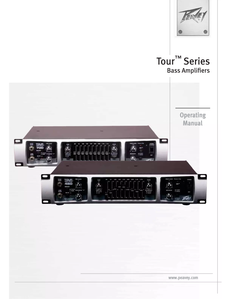 Page 1 de la notice Manuel utilisateur Peavey Tour