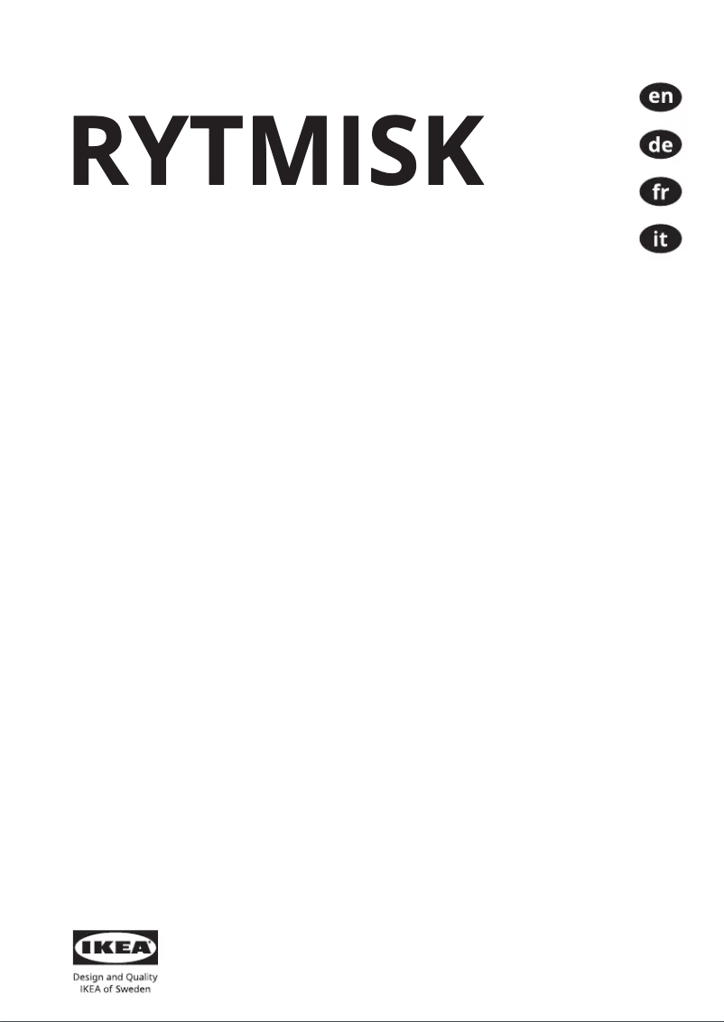Page 1 de la notice Manuel utilisateur Ikea RYTMISK 803.889.69