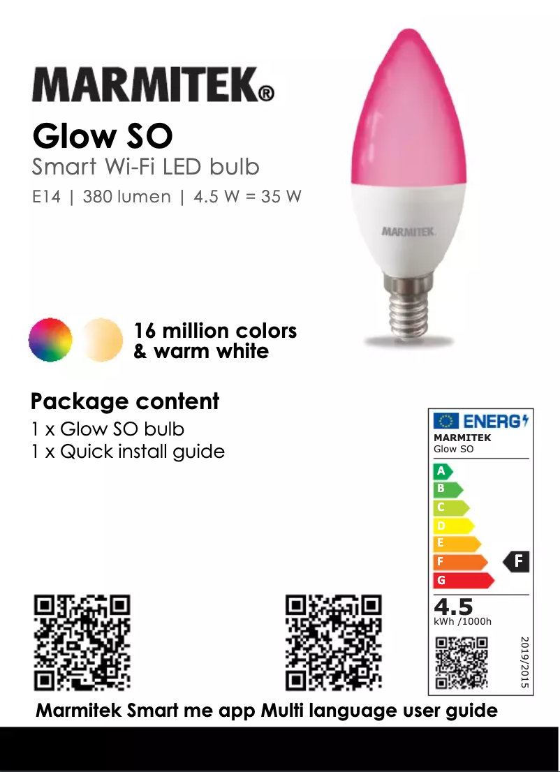 Page 1 of the manual User Manual Marmitek Glow SO