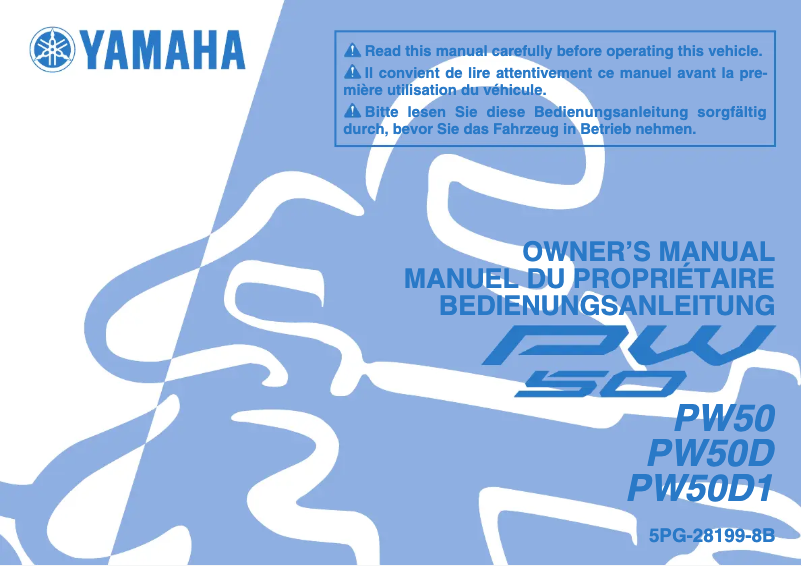 Page 1 de la notice Manuel utilisateur Yamaha PW50D1 (2012)