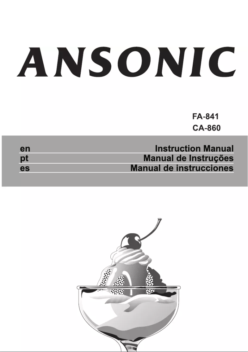 Image de la première page du manuel de l'appareil FA 841