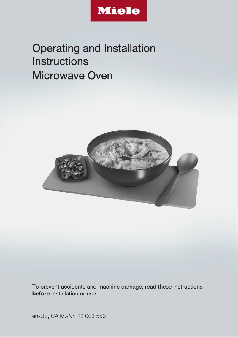 Página 1 del manual Guía de instalación Miele M 7240 TC