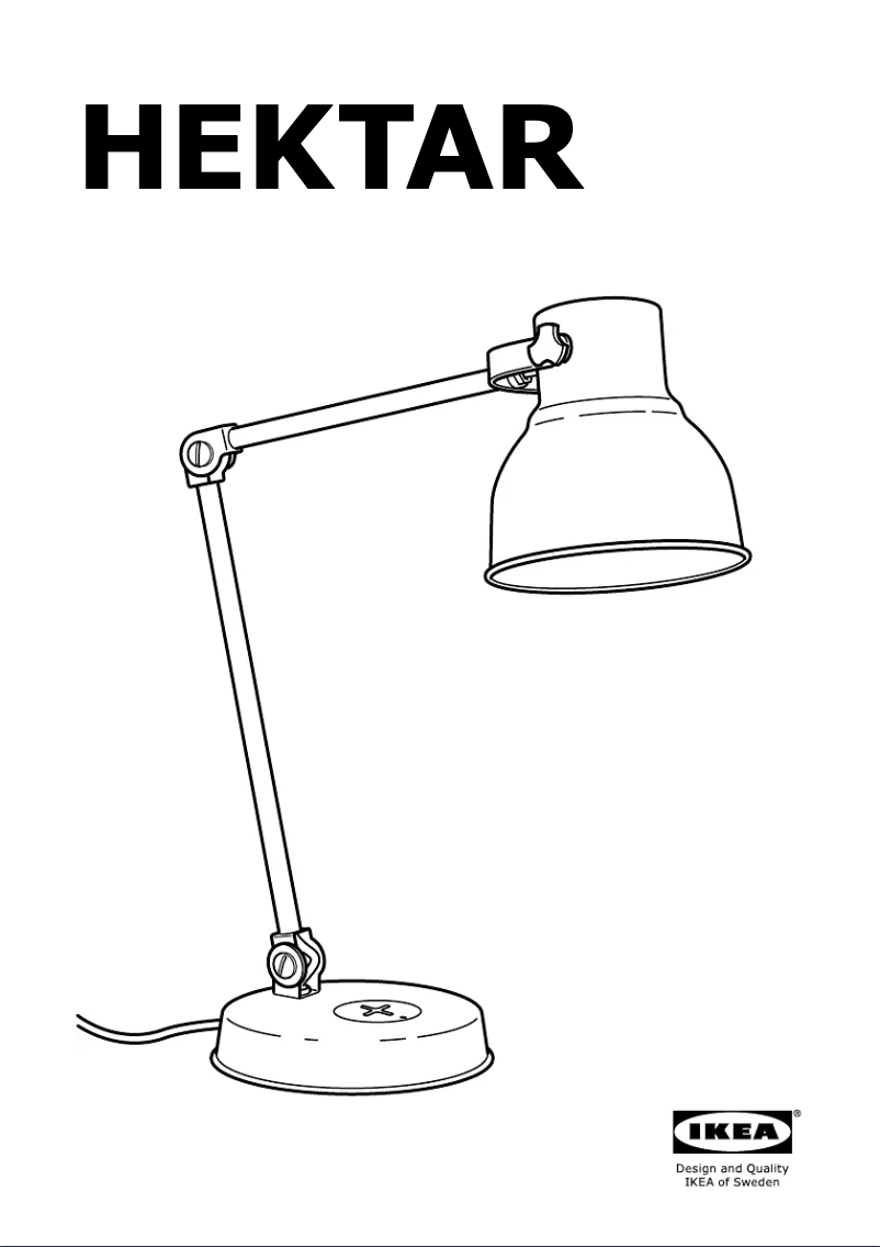 Page 1 de la notice Manuel utilisateur Ikea HEKTAR (desk)