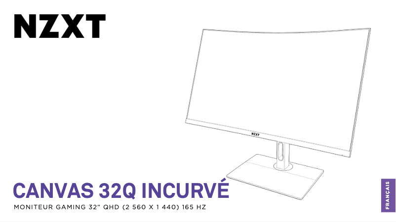 Page 1 de la notice Manuel utilisateur NZXT Canvas 32Q Curved