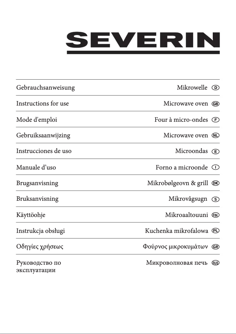 Page 1 de la notice Manuel utilisateur Severin MW 7842