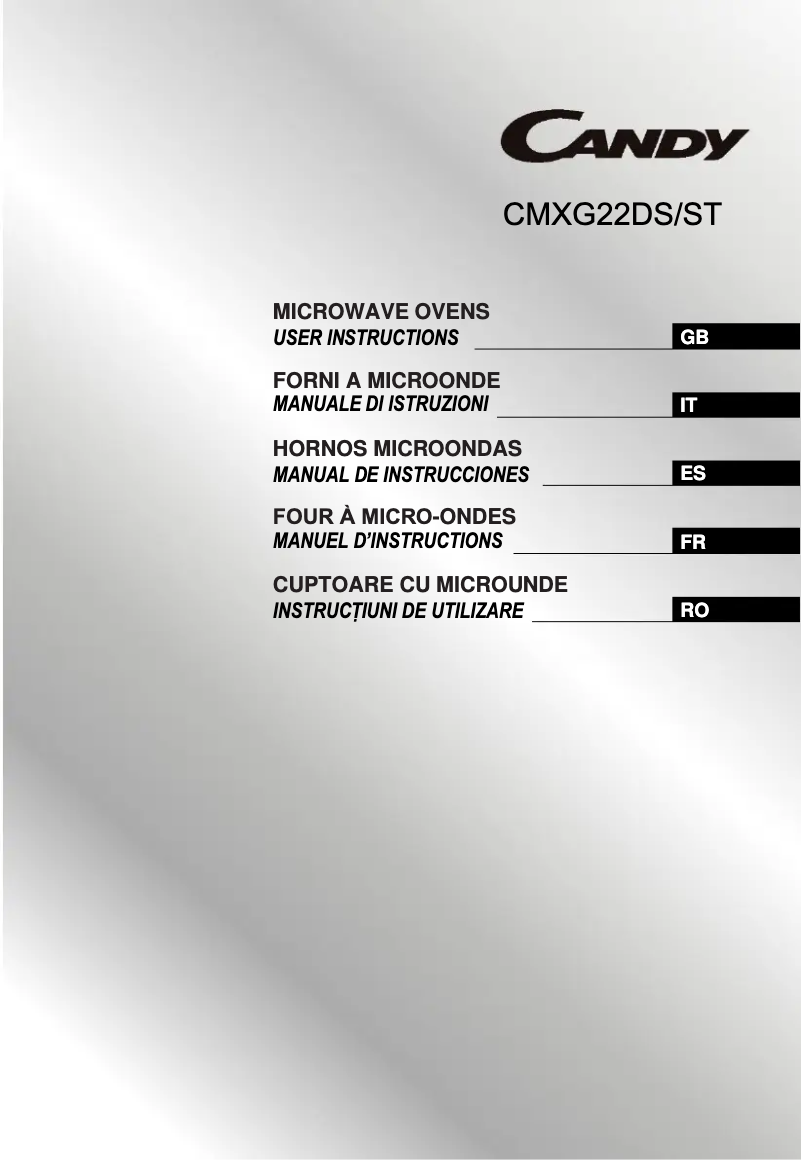 Página 1 del manual Manual de usuario Candy CMXG22DS