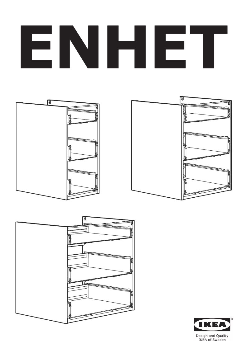 Page 1 de la notice Instructions / montage Ikea ENHET