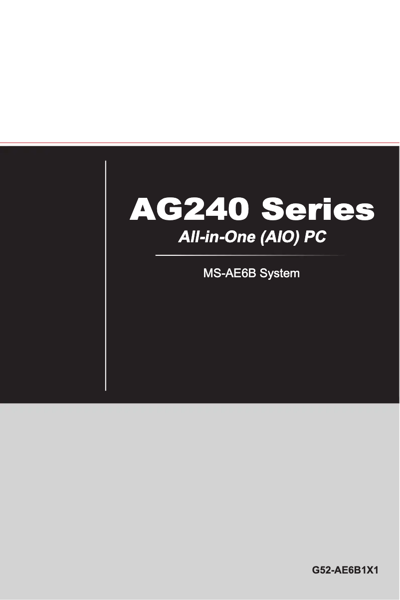 Page 1 de la notice Manuel utilisateur MSI Wind Top GAMING 24GE 2QE-004EU