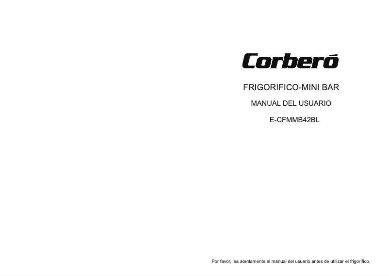 Page 1 de la notice Manuel utilisateur Corbero E-CFMMB42BL