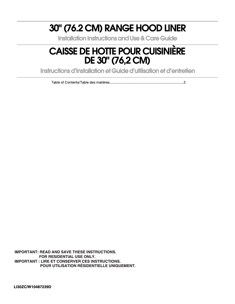 Page 1 de la notice Manuel utilisateur Maytag UXL5430BSS