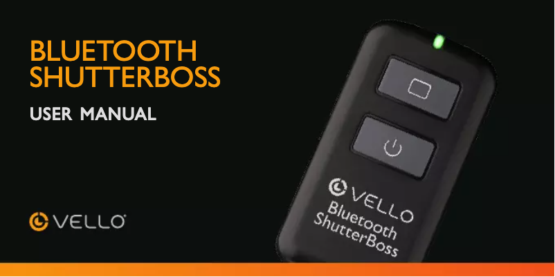 Page 1 de la notice Manuel utilisateur Vello Shutterboss