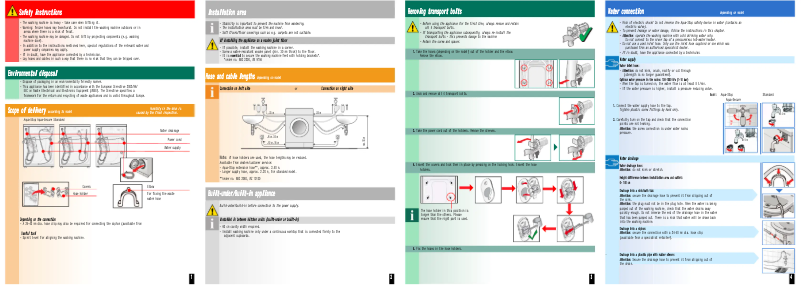 Página 1 del manual Guía de instalación Bosch WLM24441BY