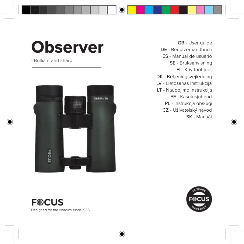 Page 1 de la notice Manuel utilisateur Focus Observer