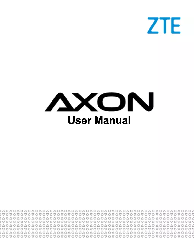 Página 1 del manual Manual de usuario ZTE Axon Pro