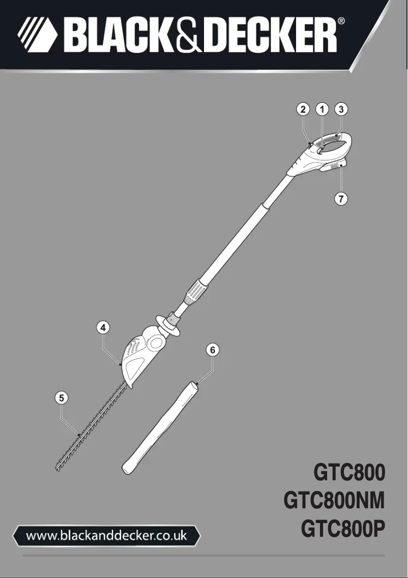 Page 1 de la notice Manuel utilisateur Black & Decker GTC800NM