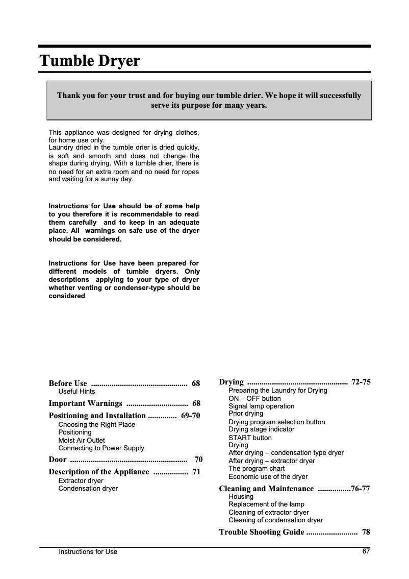 Page 1 de la notice Manuel utilisateur Gorenje WT 981