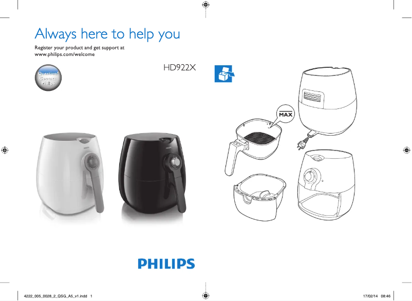 Page 1 of the manual User Manual Philips Viva Collection Airfryer HD9229