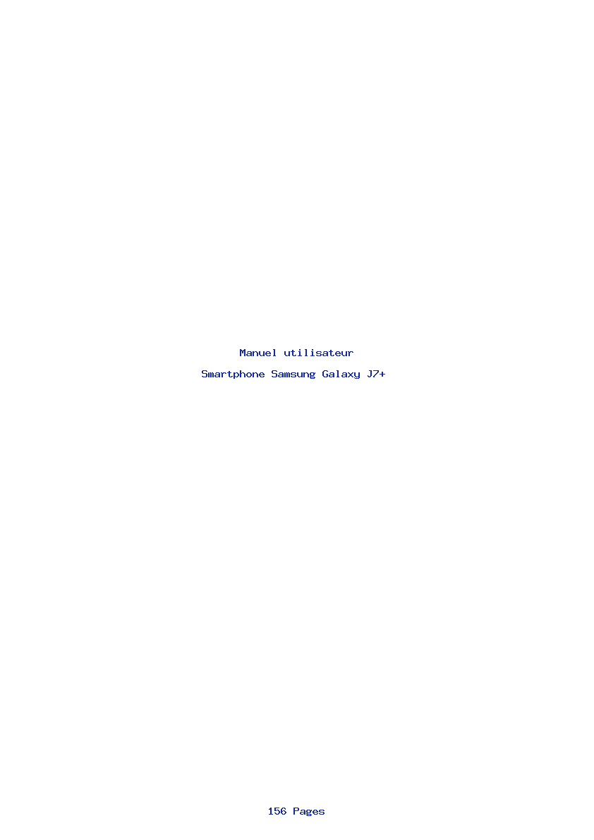Page 1 de la notice Manuel utilisateur Samsung Galaxy J7+