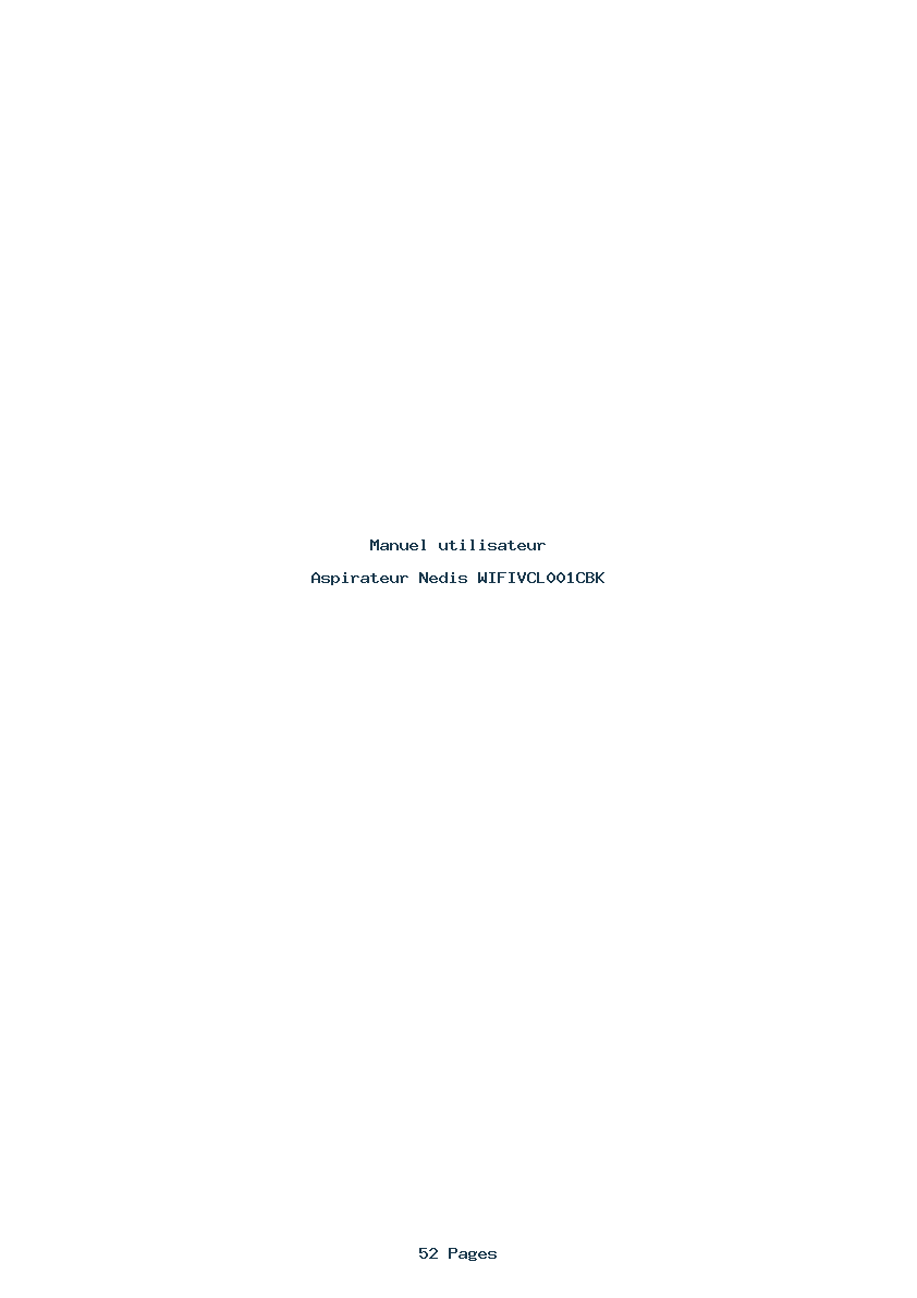 Page 1 de la notice Manuel utilisateur Nedis WIFIVCL001CBK