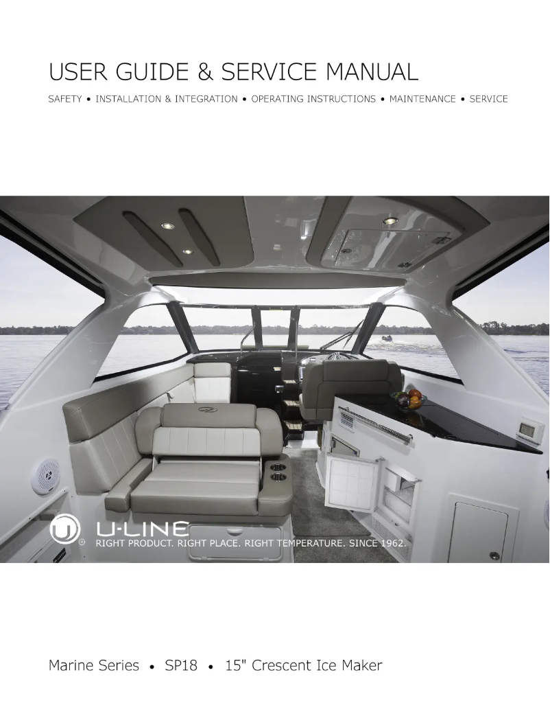 Page 1 de la notice Manuel utilisateur U-Line SP18FCB