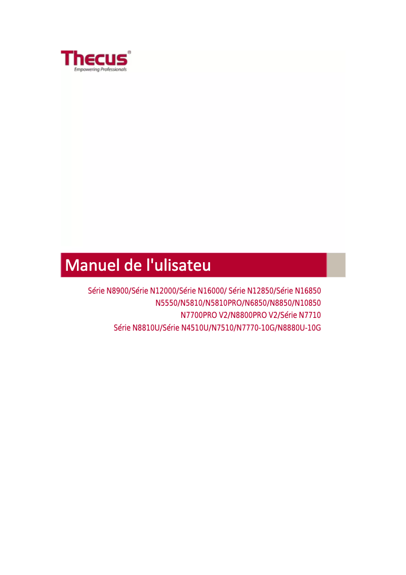 Page 1 of the manual User Manual Origin Storage Thecus N10850