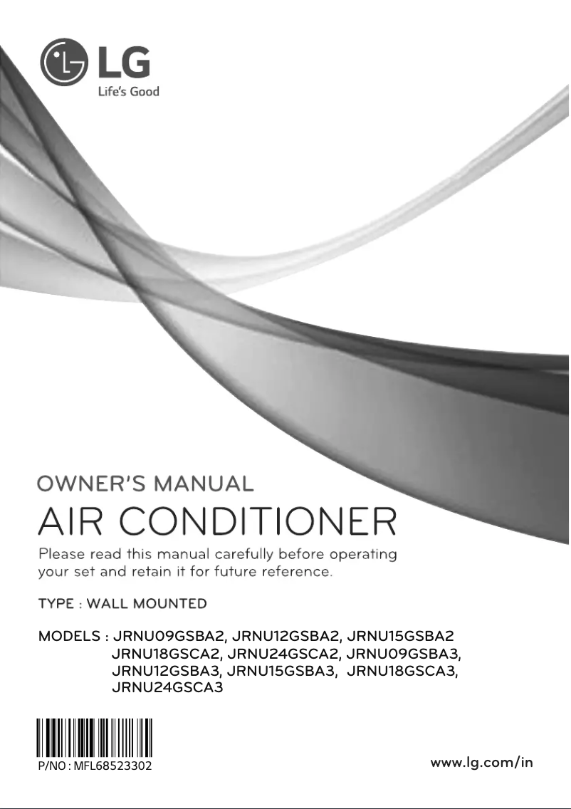 Página 1 del manual Manual de usuario LG JRNU09GSBA3