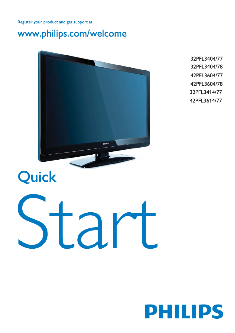 Image de la première page du manuel de l'appareil 42PFL3614
