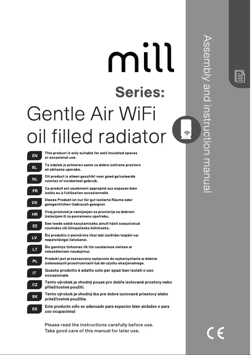 Page 1 de la notice Manuel utilisateur Mill OIL2000WIFI3