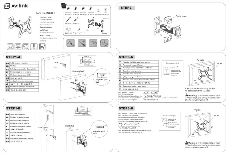 Page 1 de la notice Manuel utilisateur AV:link INS201