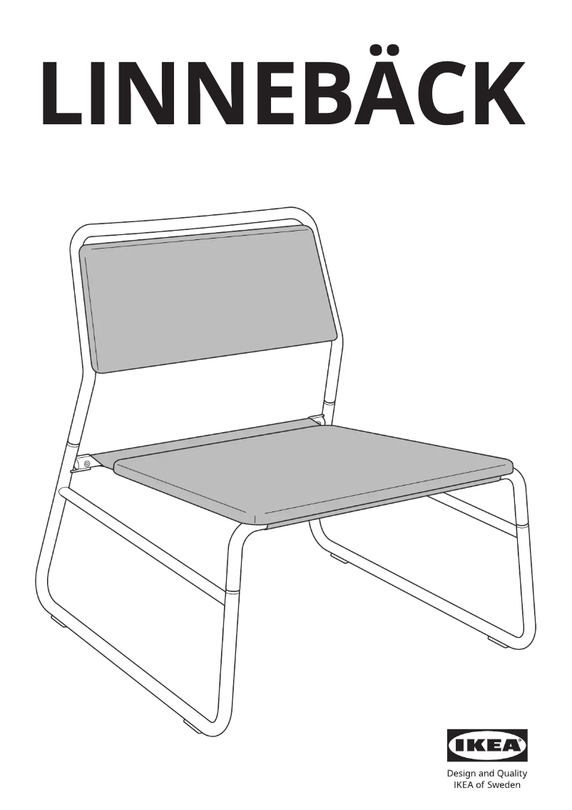Page 1 de la notice Manuel utilisateur Ikea LINNEBÄCK 104.872.27