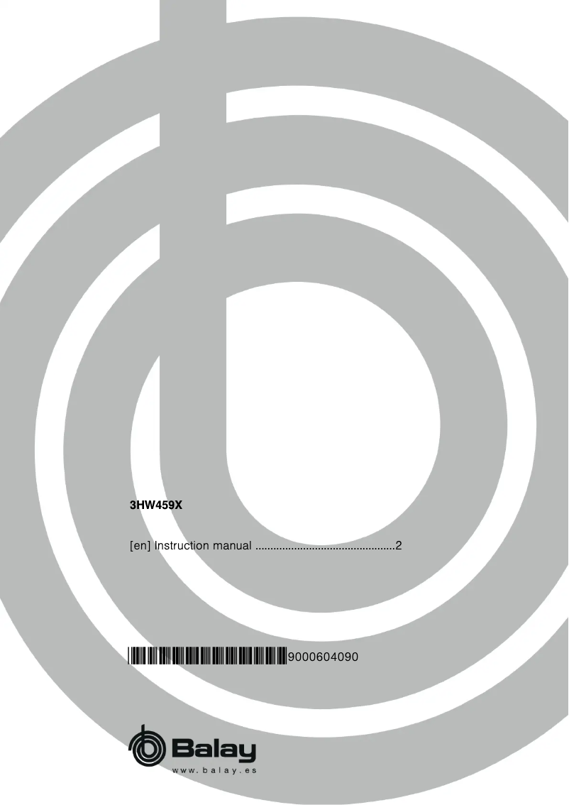 Página 1 del manual Manual de usuario Balay 3HW459X