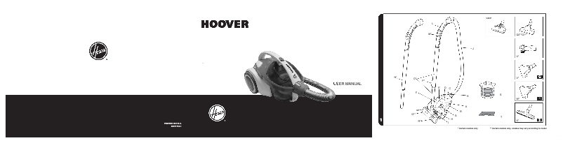 Page 1 de la notice Manuel utilisateur Hoover Whirlwind SE71_WR02001